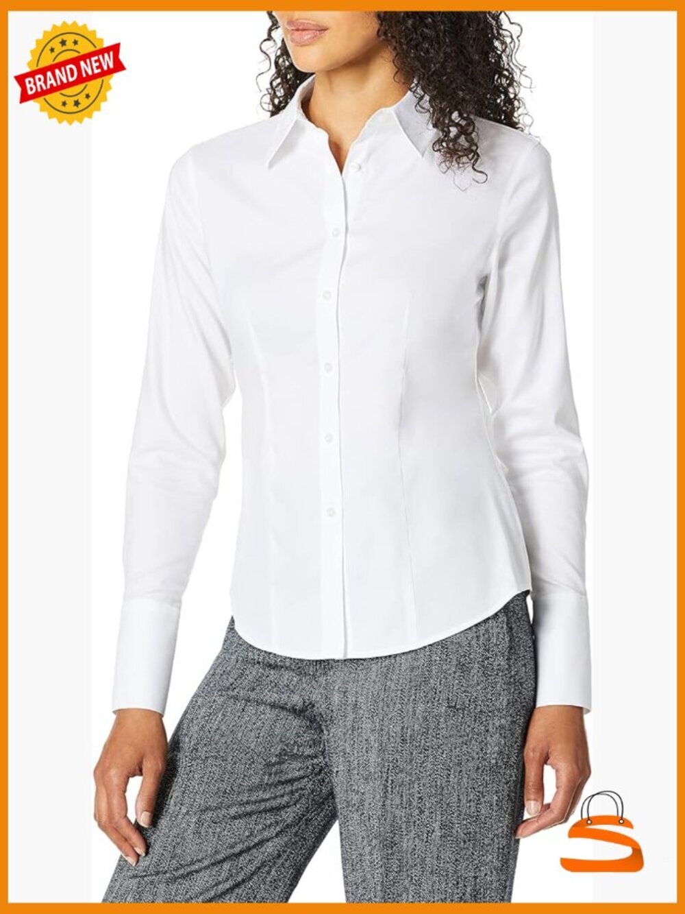 Women's Long Sleeve Wrinkle Free Button Down Shirt